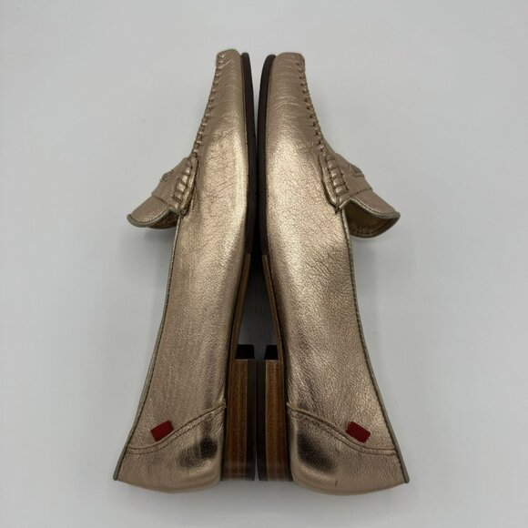 Marc Joseph NY Rose Gold Leather Loafers Flats Swan Street Metallic Size 8 - Picture 12 of 14